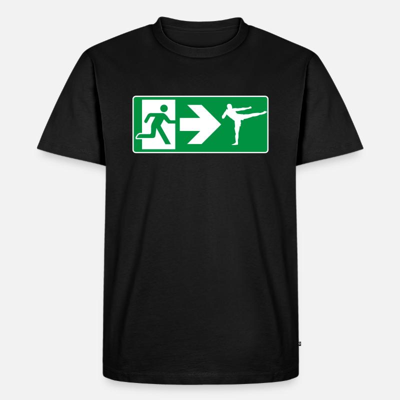 Emergency Exit Kickboxing Kickboxer - Men's Premium Organic T-Shirt - black