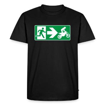 Emergency Exit Motocross MX - Men's Premium Organic T-Shirt - black - Front - Nico (187cm)