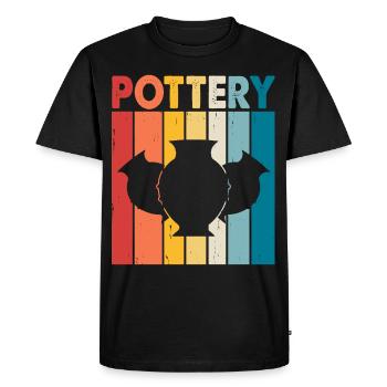 Poterie Poterie Poterie - T-shirt Premium bio Homme - noir - Devant - Nico (187cm)