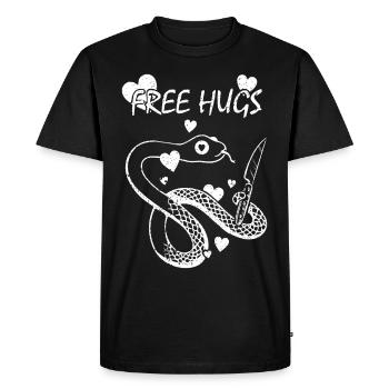 Câlins gratuits Constrictor Serpents venimeux - T-shirt Premium bio Homme - noir - Devant - Nico (187cm)