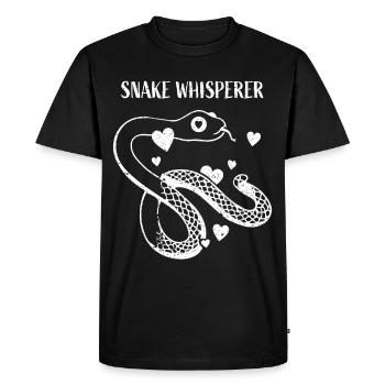Serpent Whisperer Serpents Terrarium pour animaux de compagnie - T-shirt Premium bio Homme - noir - Devant - Nico (187cm)