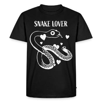Snake Lover Snakes Reptile Owner Pets - T-shirt Premium bio Homme - noir - Devant - Nico (187cm)