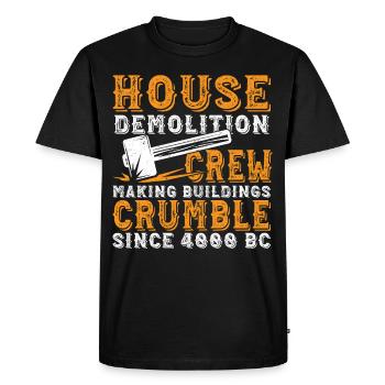 Demolition of - Men's Premium Organic T-Shirt - black - Front - Nico (187cm)