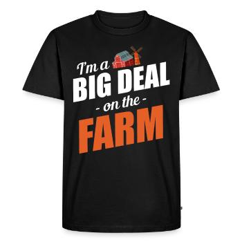 I'm a big deal on the farm - Men's Premium Organic T-Shirt - black - Front - Nico (187cm)