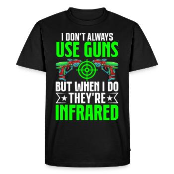 Laser Tag Player - Men's Premium Organic T-Shirt - black - Front - Nico (187cm)