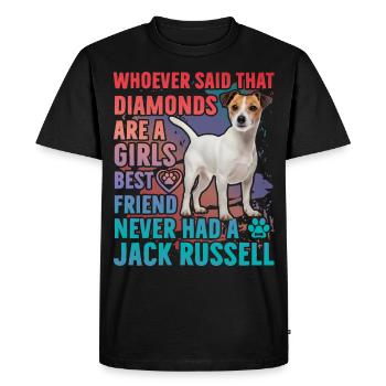 Jack Russell dicton drôle - T-shirt Premium bio Homme - noir - Devant - Nico (187cm)