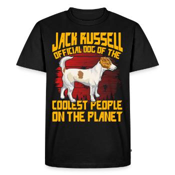 Jack Russell chien officiel des gens sur la planète - T-shirt Premium bio Homme - noir - Devant - Nico (187cm)