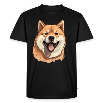 Chien Akita Inu - T-shirt Premium bio Homme - noir - Devant - Nico (187cm)