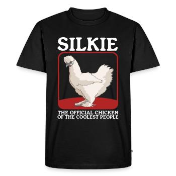 Poulets soyeux, poulets soyeux, poulets soyeux cadeau - T-shirt Premium bio Homme - noir - Devant - Nico (187cm)