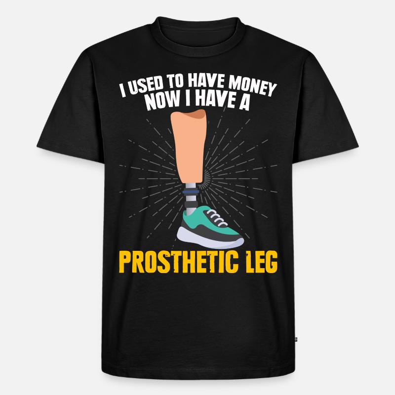Amputierte - Männer Premium Bio T-Shirt - Schwarz
