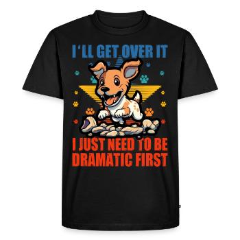 Je vais m’en remettre, j’ai juste besoin d’être Jack Russell - T-shirt Premium bio Homme - noir - Devant - Nico (187cm)