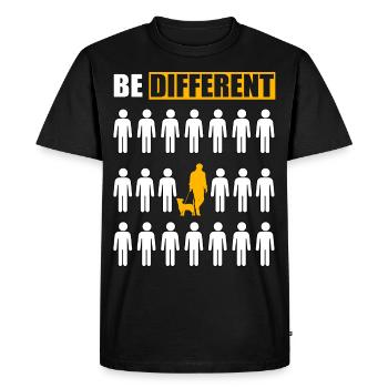 Jack Russell être différent - T-shirt Premium bio Homme - noir - Devant - Nico (187cm)