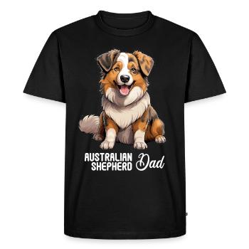 Dog Australian Shepherd - Men's Premium Organic T-Shirt - black - Front - Nico (187cm)