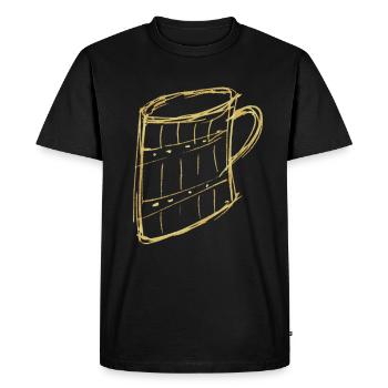 Krug pour le noir - T-shirt Premium bio Homme - noir - Devant - Nico (187cm)