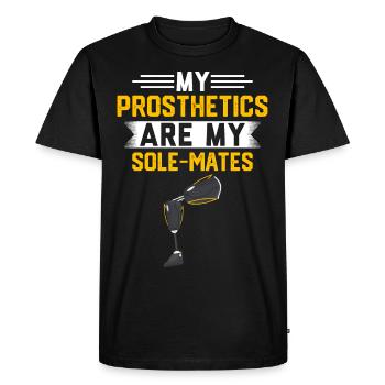 Leg prosthesis amputees - Men's Premium Organic T-Shirt - black - Front - Nico (187cm)