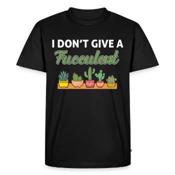 Je ne donne pas de plante succulente de jardinier - T-shirt Premium bio Homme - noir - Devant - Nico (187cm)