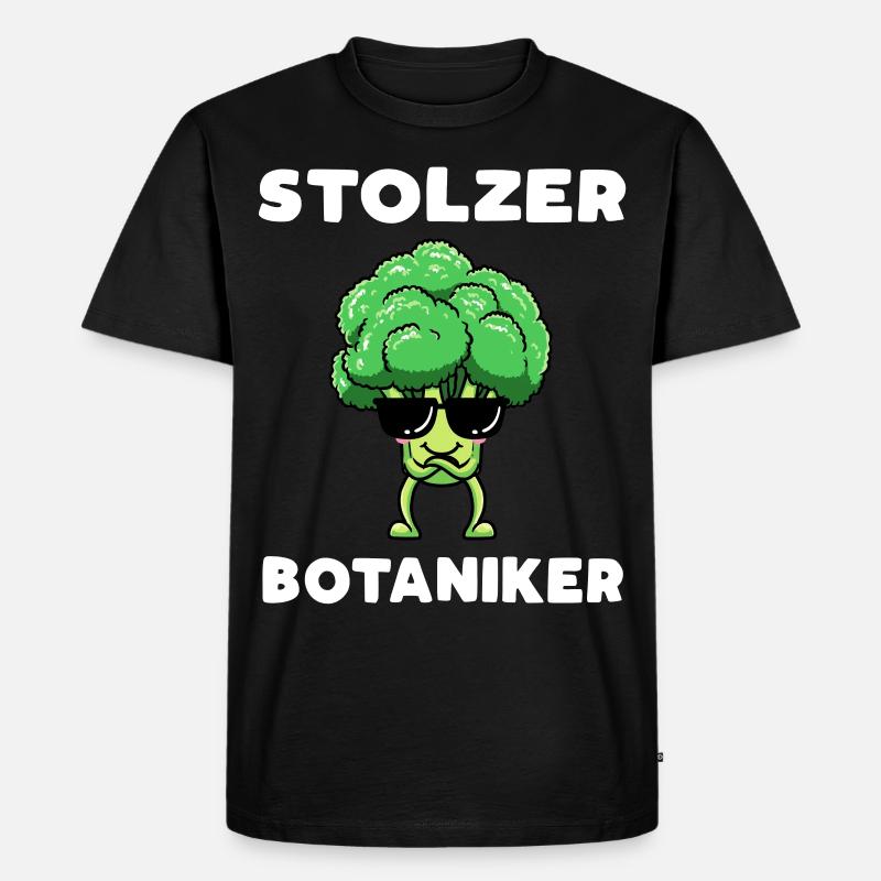 Stolzer Botaniker - Männer Premium Bio T-Shirt - Schwarz