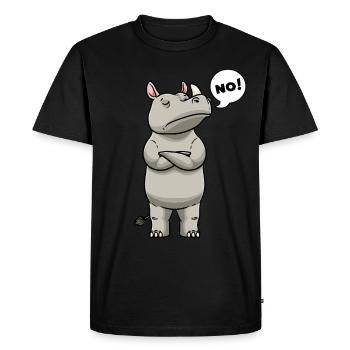 Rhinocéros Rhinocéros - T-shirt Premium bio Homme - noir - Devant - Nico (187cm)