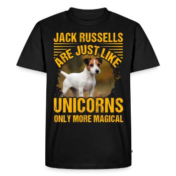 Les Jack Russell sont comme les licornes, mais en plus - T-shirt Premium bio Homme - noir - Devant - Nico (187cm)