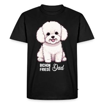Dog Bichon Friesé - Men's Premium Organic T-Shirt - black - Front - Nico (187cm)