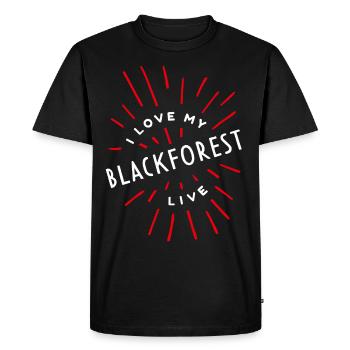 Forêt-Noire Village Vie Villageoise Pays Producteurs D’oeufs Pays - T-shirt Premium bio Homme - noir - Devant - Nico (187cm)
