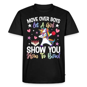 Bowling Fille Bowler - T-shirt Premium bio Homme - noir - Devant - Nico (187cm)