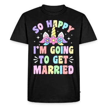 Wedding Bridal Shower - Men's Premium Organic T-Shirt - black - Front - Nico (187cm)