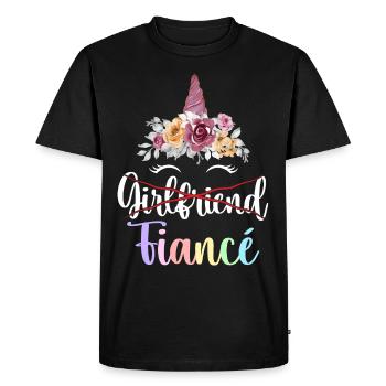 Douche nuptiale de fiançailles - T-shirt Premium bio Homme - noir - Devant - Nico (187cm)