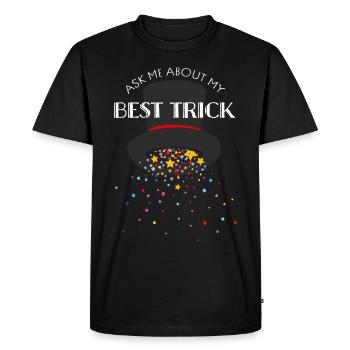 Chapeau de sorcier, illusionniste, tours de magie, magicien amateur - T-shirt Premium bio Homme - noir - Devant - Nico (187cm)