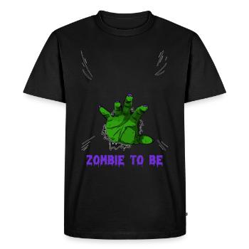 ZOMBIE À ÊTRE, COSTUME D’HALLOWEEN - T-shirt Premium bio Homme - noir - Devant - Nico (187cm)