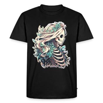 Crâne de squelette Crâne Crâne Crâne - T-shirt Premium bio Homme - noir - Devant - Nico (187cm)