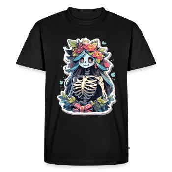 Skeleton Skull Skull Skull Skulls - Men's Premium Organic T-Shirt - black - Front - Nico (187cm)