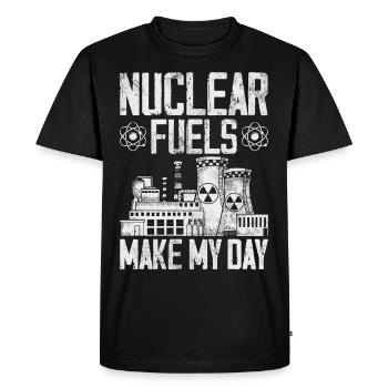 Centrale nucléaire Énergie nucléaire - T-shirt Premium bio Homme - noir - Devant - Nico (187cm)