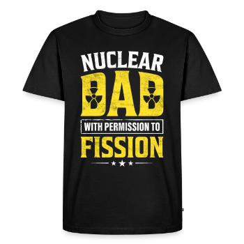 Ingénieur Nucléaire - T-shirt Premium bio Homme - noir - Devant - Nico (187cm)