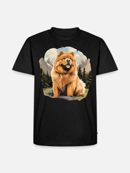 Hund Chow Chow - Männer Premium Bio T-Shirt - Schwarz