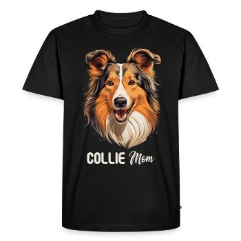Dog Collie - Men's Premium Organic T-Shirt - black - Front - Nico (187cm)