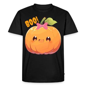 Citrouille terriblement mignonne / idée cadeau - T-shirt Premium bio Homme - noir - Devant - Nico (187cm)