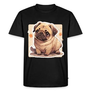 Carlin Carlin Chien Carlin Vivre Carlin Cadeaux - T-shirt Premium bio Homme - noir - Devant - Nico (187cm)
