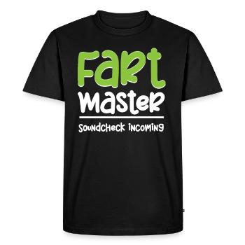 Fart Master (le soundcheck est à venir) Adulte - T-shirt Premium bio Homme - noir - Devant - Nico (187cm)