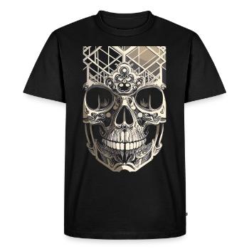 Elegant skull - Gothic on your clothes - Men's Premium Organic T-Shirt - black - Front - Nico (187cm)