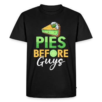 Dessert pour les amateurs de tarte au citron vert - T-shirt Premium bio Homme - noir - Devant - Nico (187cm)