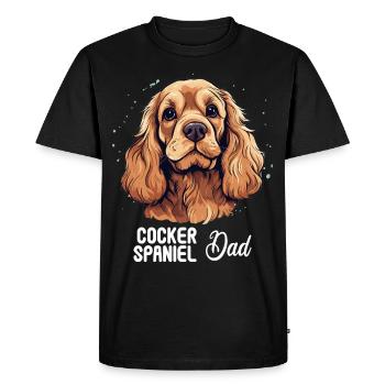 Dog Cocker Spaniel - Men's Premium Organic T-Shirt - black - Front - Nico (187cm)