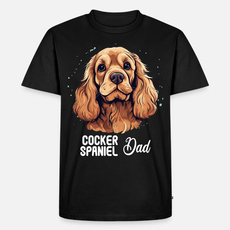 Hund Cocker Spaniel - Männer Premium Bio T-Shirt - Schwarz