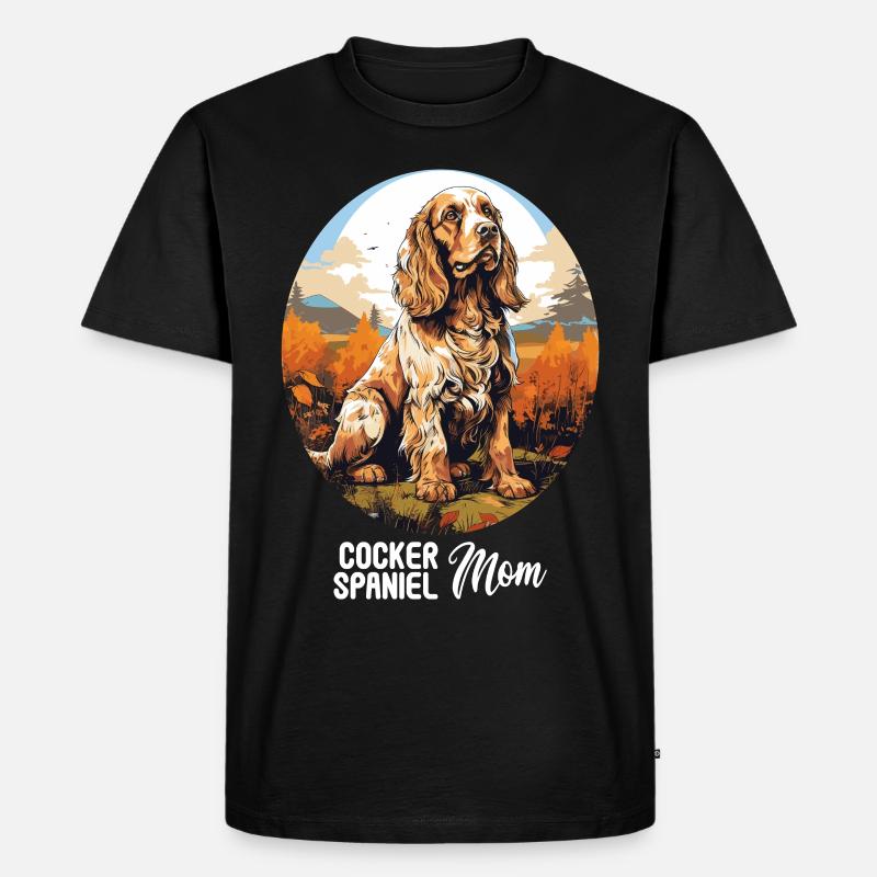 Hund Cocker Spaniel - Männer Premium Bio T-Shirt - Schwarz