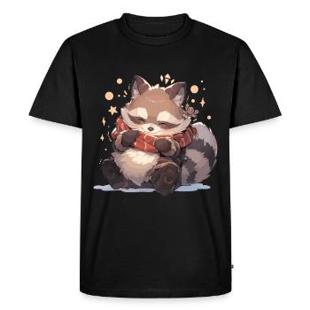 Raton laveur, raton laveur, raton laveur, bébé garde ours - T-shirt Premium bio Homme - noir - Devant - Nico (187cm)