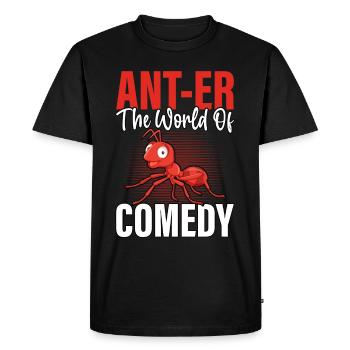 Dans le monde de la comédie - T-shirt Premium bio Homme - noir - Devant - Nico (187cm)
