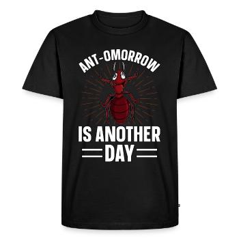 Demain est un autre jour - T-shirt Premium bio Homme - noir - Devant - Nico (187cm)