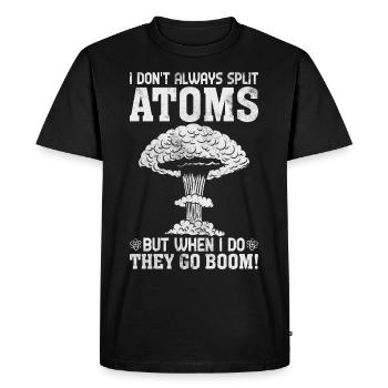Physique nucléaire Centrale nucléaire - T-shirt Premium bio Homme - noir - Devant - Nico (187cm)