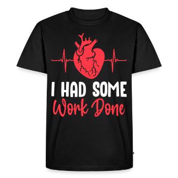 Open-heart surgery survivor - Men's Premium Organic T-Shirt - black - Front - Nico (187cm)