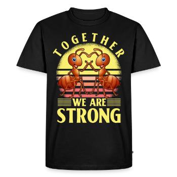 Ensemble nous sommes forts - T-shirt Premium bio Homme - noir - Devant - Nico (187cm)